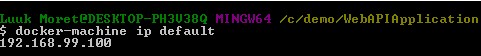 docker-machine ip default
